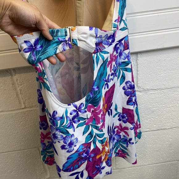 Plus Size Womens One Piece floral swimdress tankini for All size 26 - Picture 7 of 10